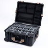 Pelican 1610 Case, Black with Desert Tan Handles and Latches ColorCase
