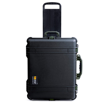 Pelican 1610 Case, Black with OD Green Handles and Latches ColorCase