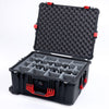 Pelican 1610 Case, Black with Red Handles and Latches ColorCase