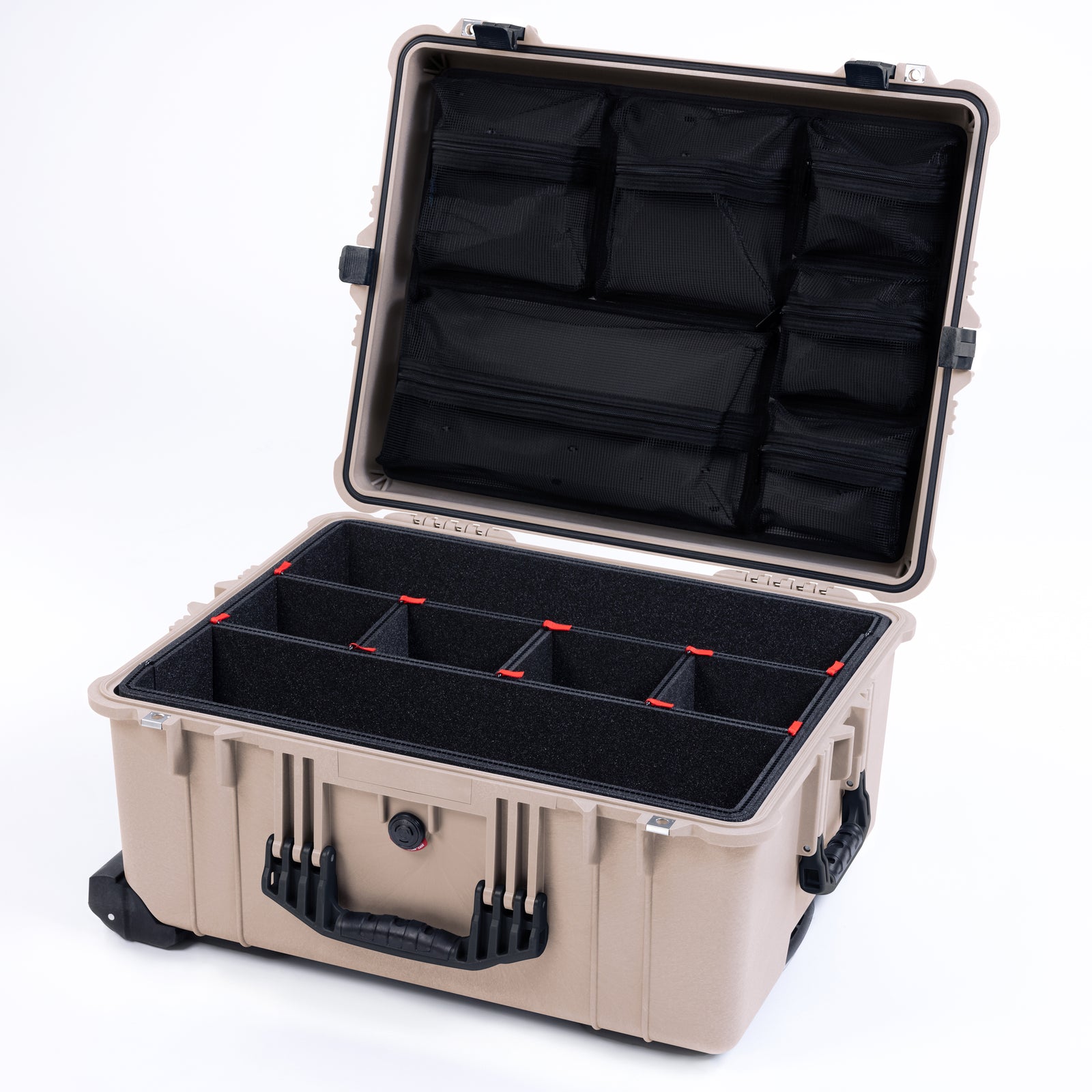 Pelican 1610 Case, Desert Tan with Black Handles and Latches ColorCase