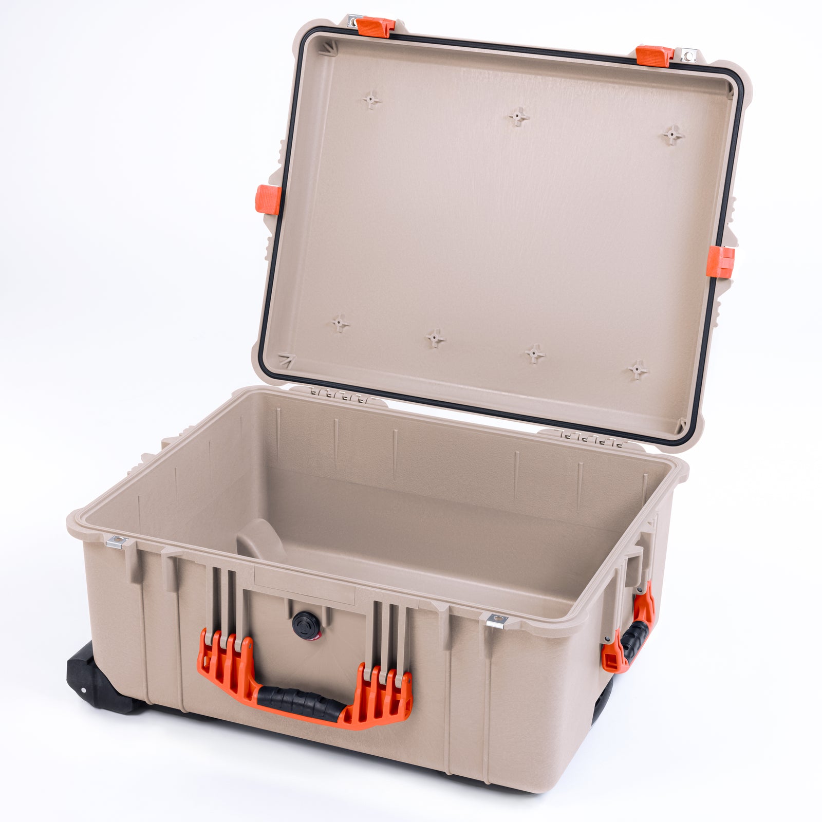 Pelican 1610 Case, Desert Tan with Orange Handles and Latches ColorCase