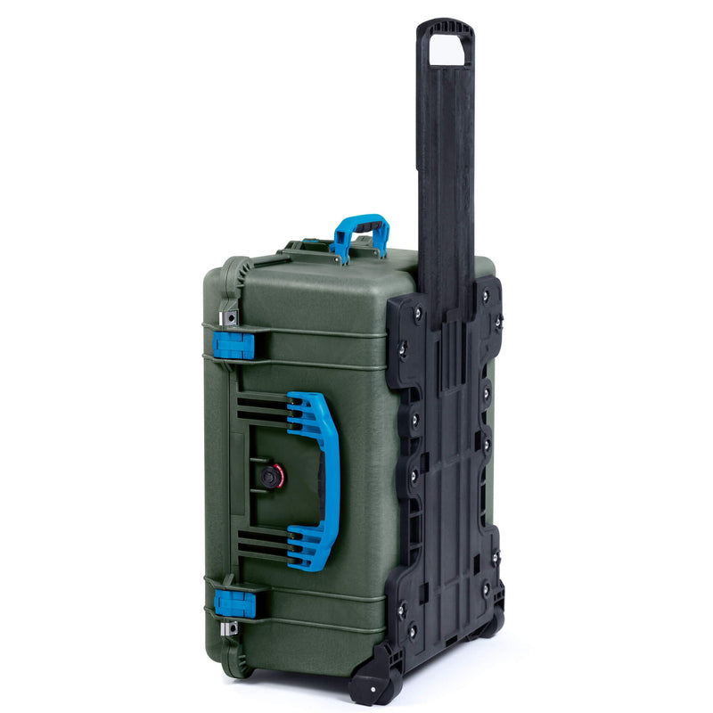 Pelican 1610 Case, OD Green with Blue Handles and Latches ColorCase 