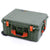 Pelican 1610 Case, OD Green with Orange Handles and Latches ColorCase 