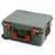 Pelican 1610 Case, OD Green with Red Handles and Latches ColorCase 