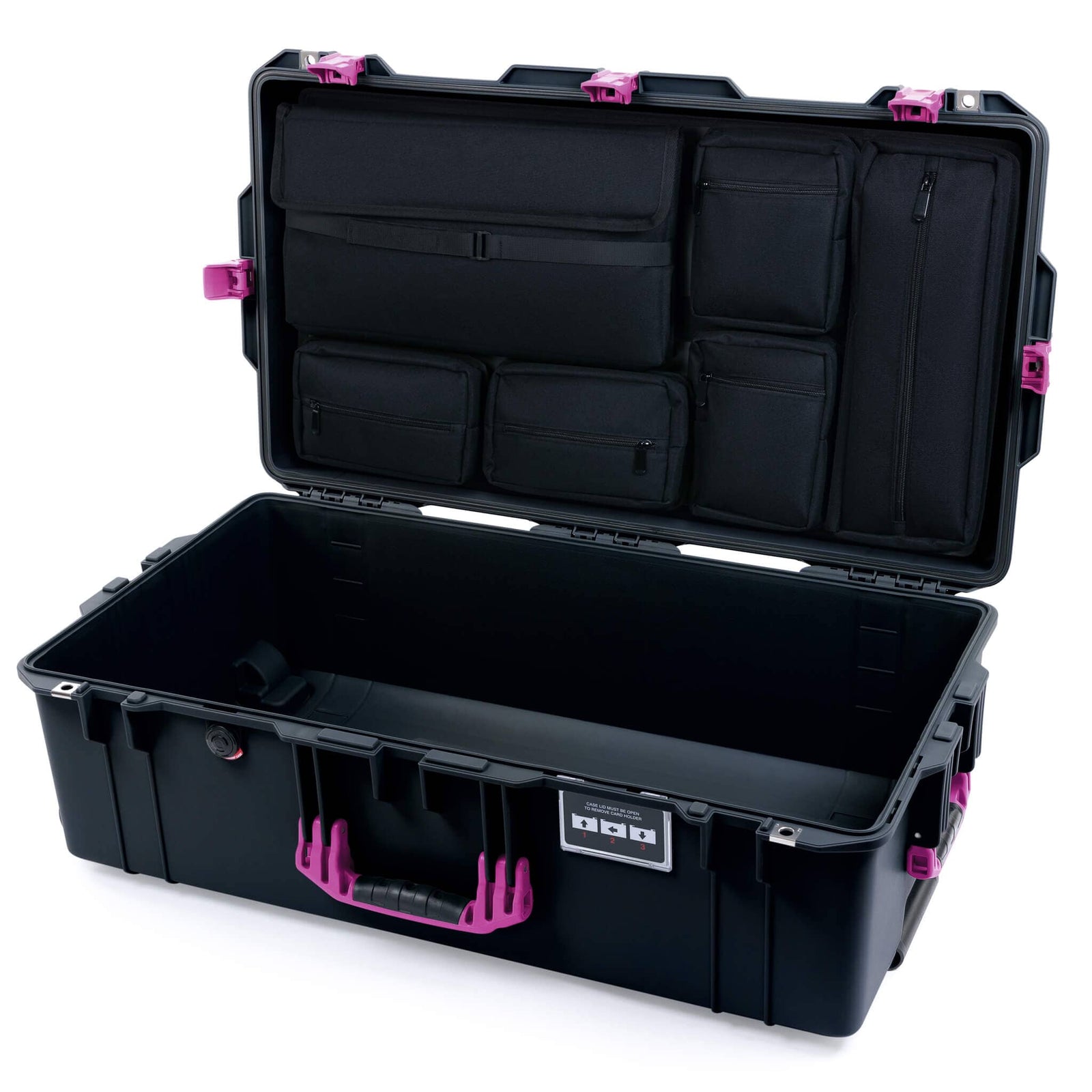 Pelican 1615 Air Case - Black & Magenta Laptop Computer Lid Pouch Only ColorCase 016150-0200-110-401