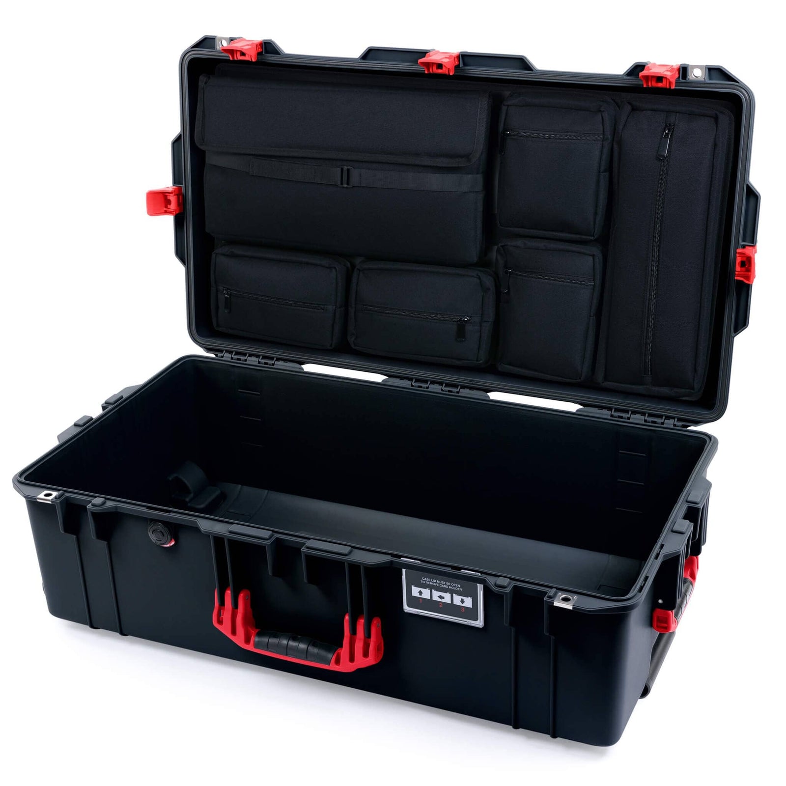 Pelican 1615 Air Case - Black & Red Laptop Computer Lid Pouch Only ColorCase 016150-0200-110-321