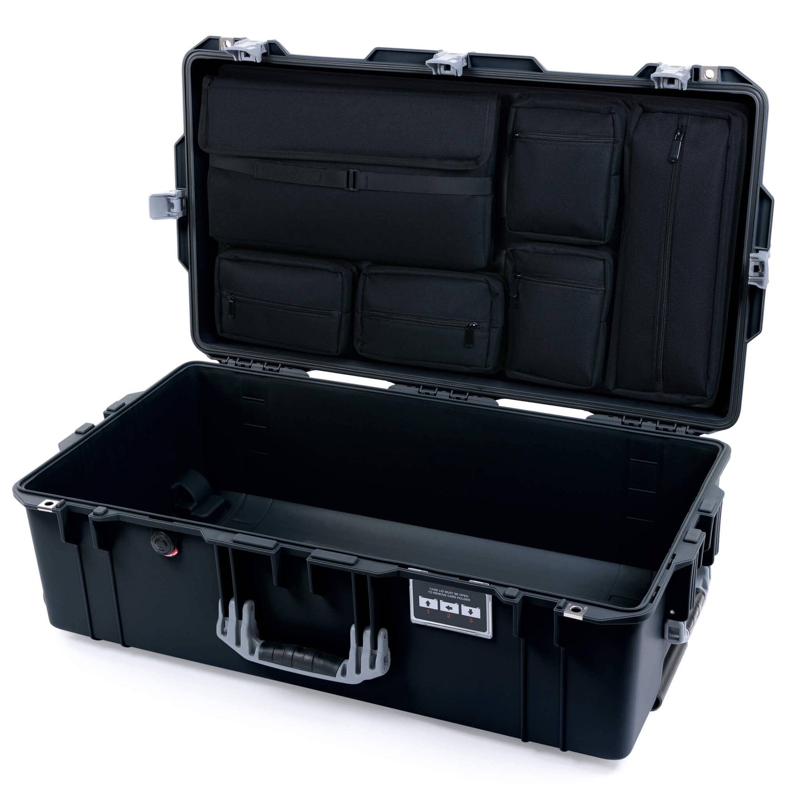 Pelican 1615 Air Case - Black & Silver Laptop Computer Lid Pouch Only ColorCase 016150-0200-110-181