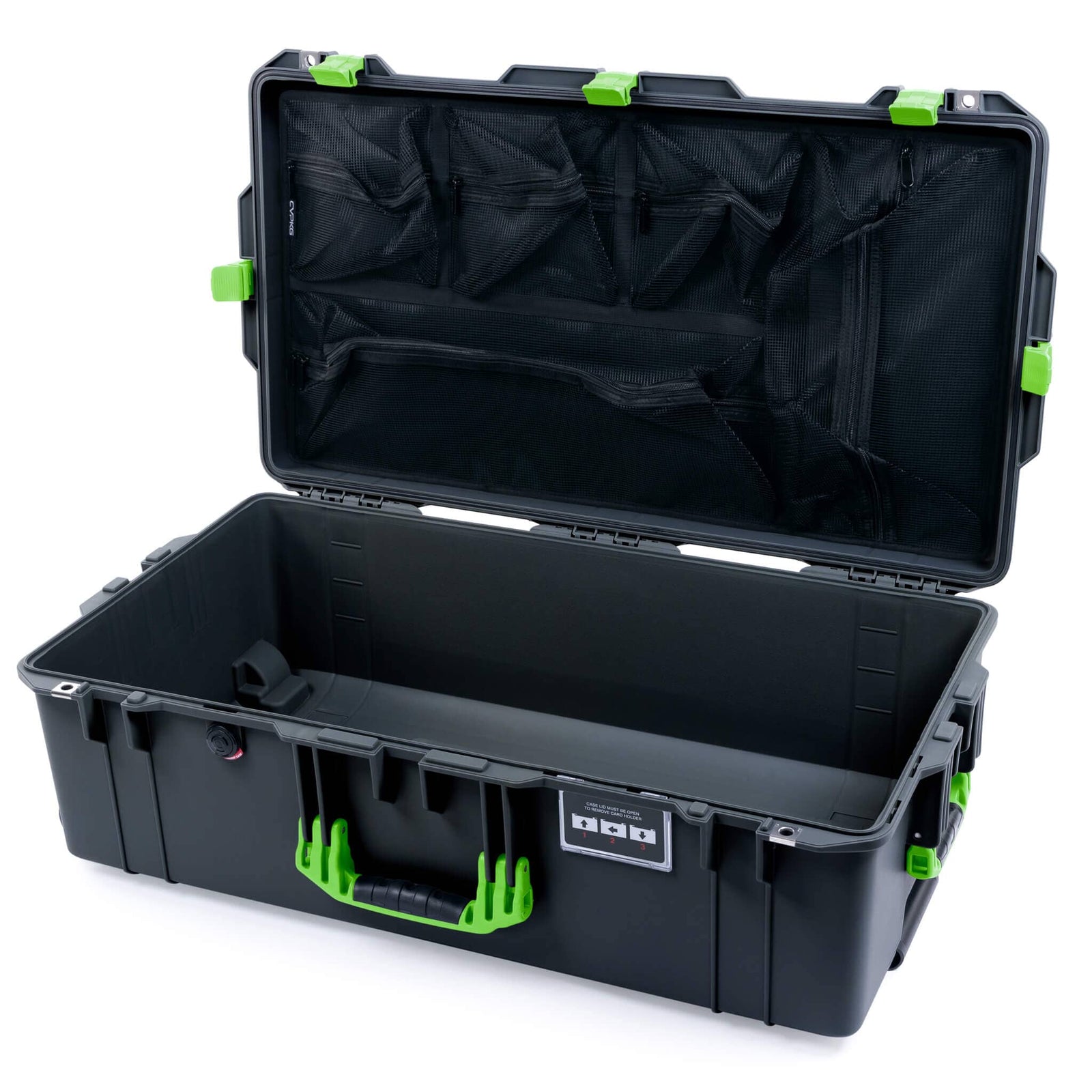 Pelican 1615 Air Case - Charcoal & Lime Green