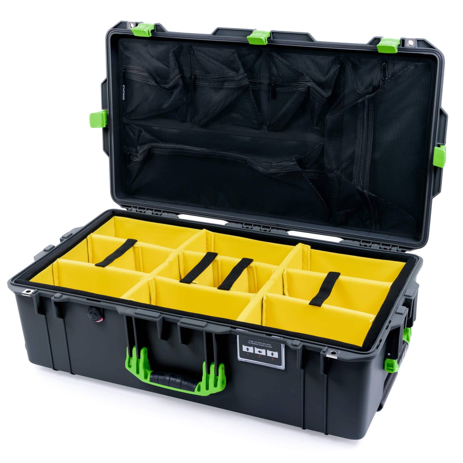 Pelican 1615 Air Case - Charcoal & Lime Green
