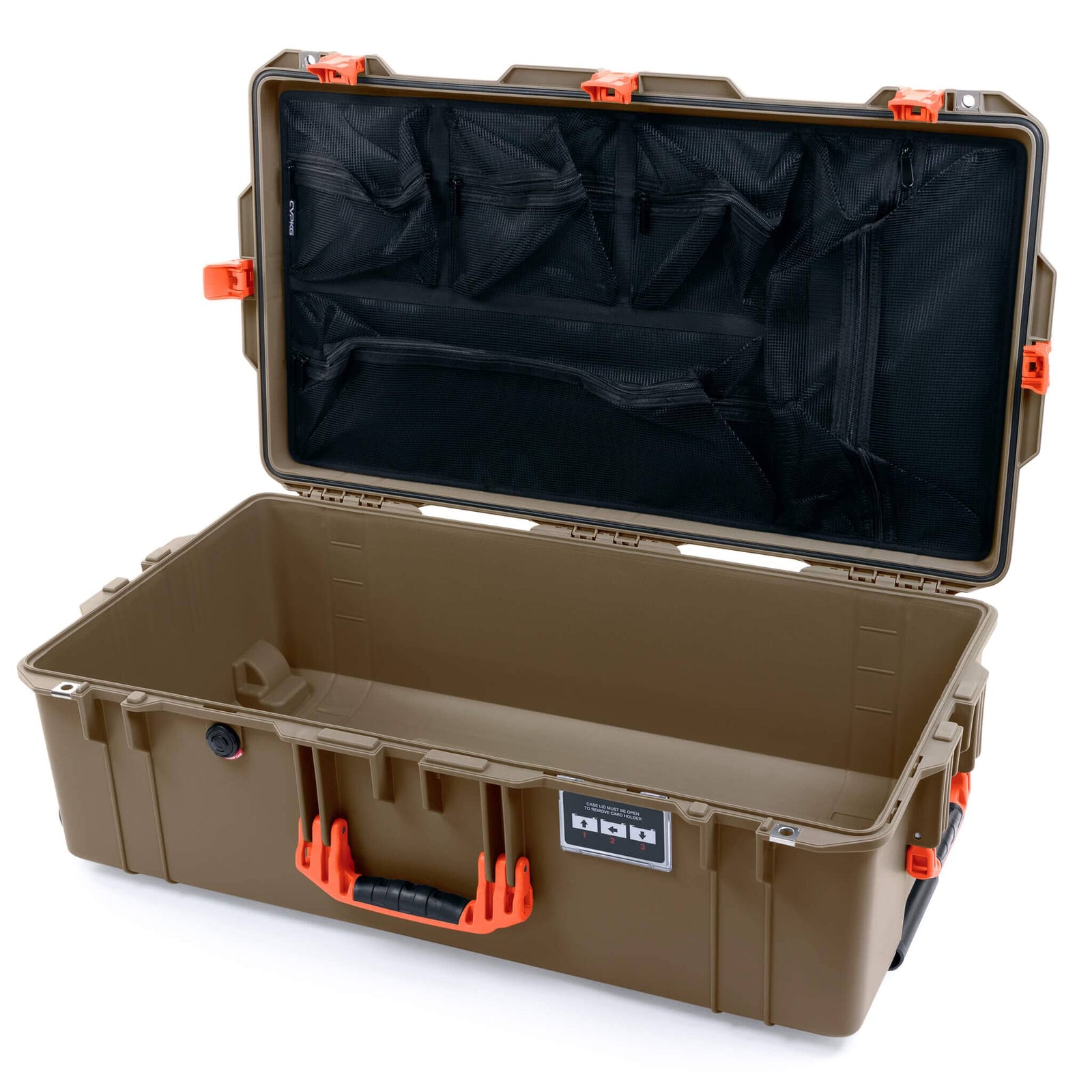 Pelican 1615 Air Case - Dark Desert Dirt & Orange