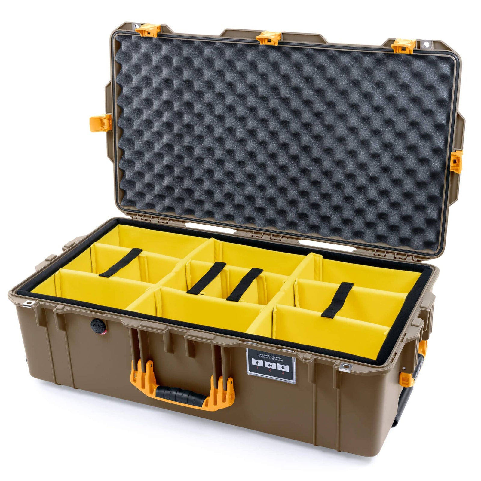 Pelican 1615 Air Case - Dark Desert Dirt & Yellow