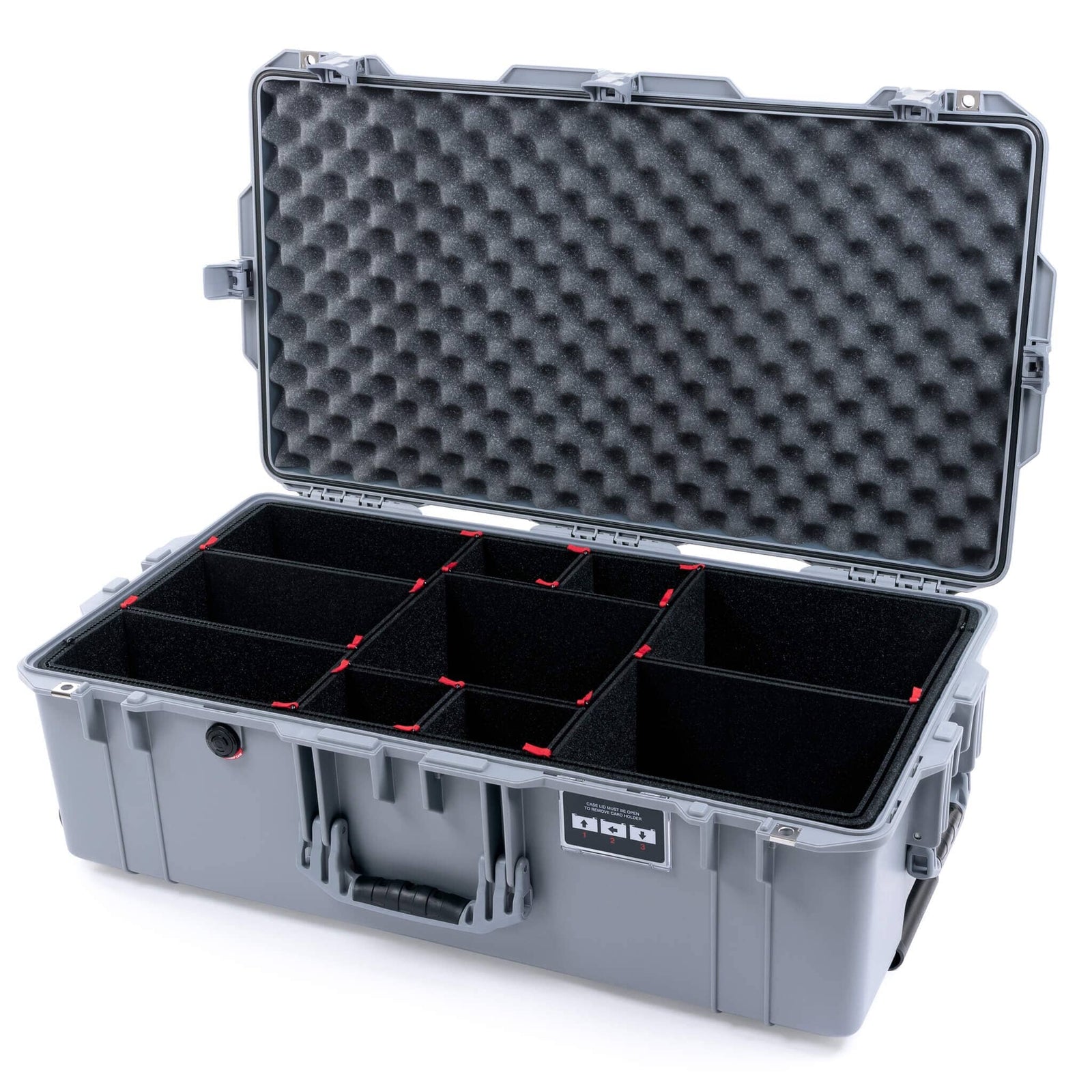 Pelican 1615 Air Case - Silver TrekPak Divider System / Convoluted Lid Foam ColorCase 016150-0020-180-181