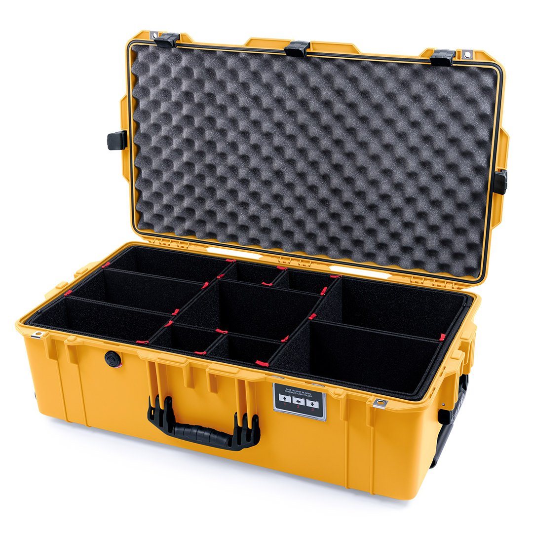 Pelican 1615 Air Case - Yellow & Black - TrekPak Divider System with Convolute Lid Foam