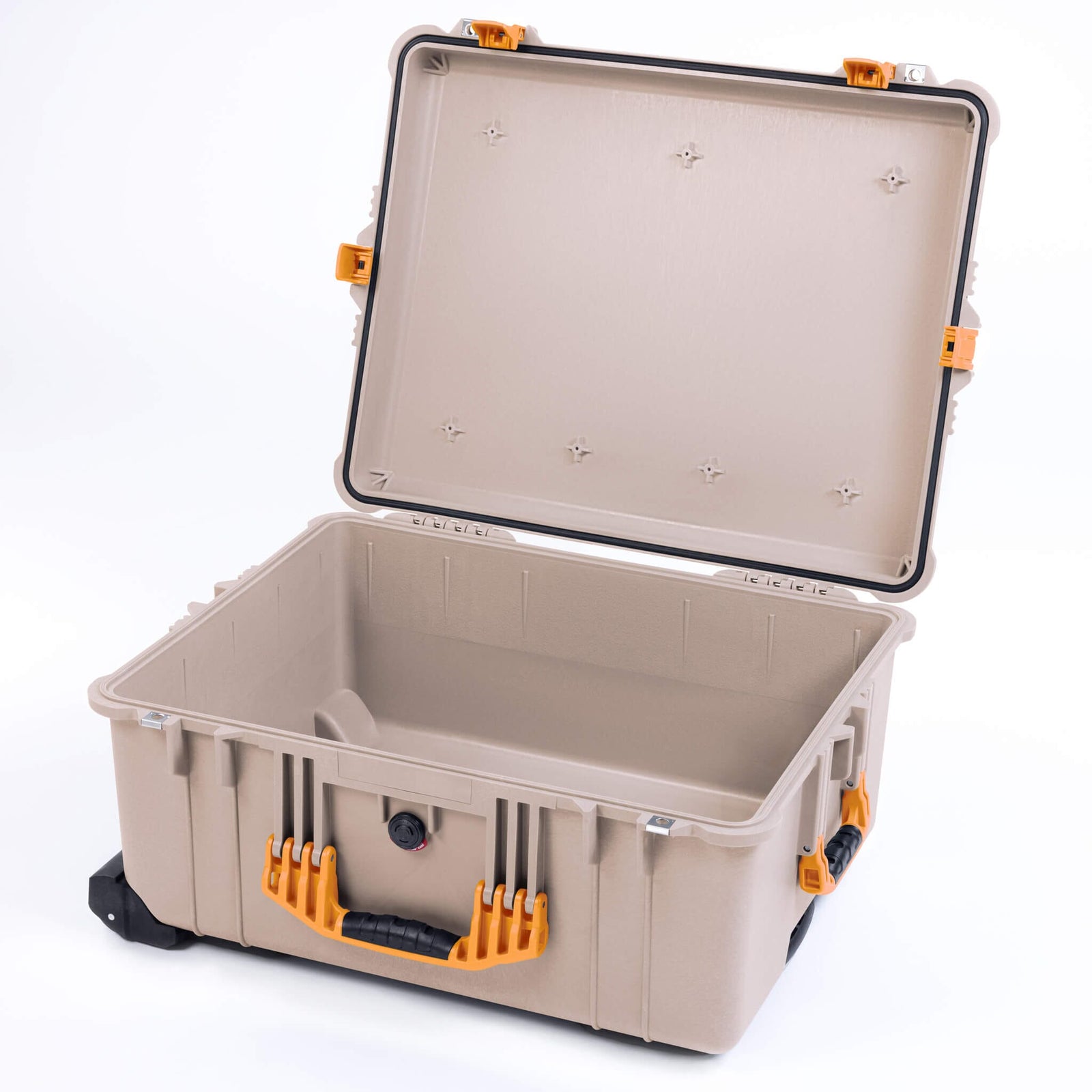 Pelican 1620 Case, Desert Tan with Yellow Handles & Push-Button Latches ColorCase