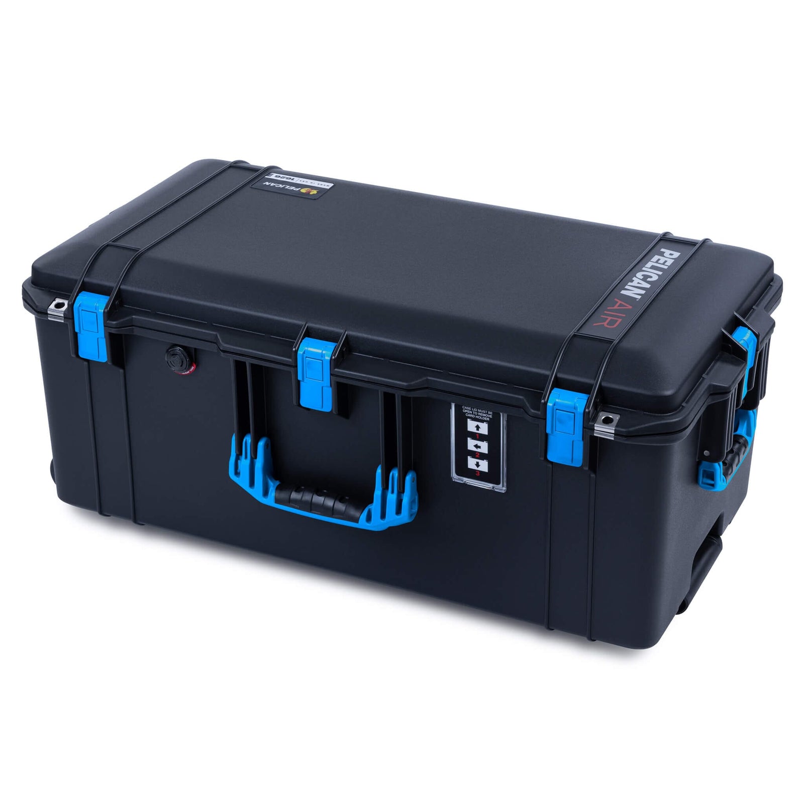Pelican 1626 Air Case, Black with Blue Handles & Latches ColorCase