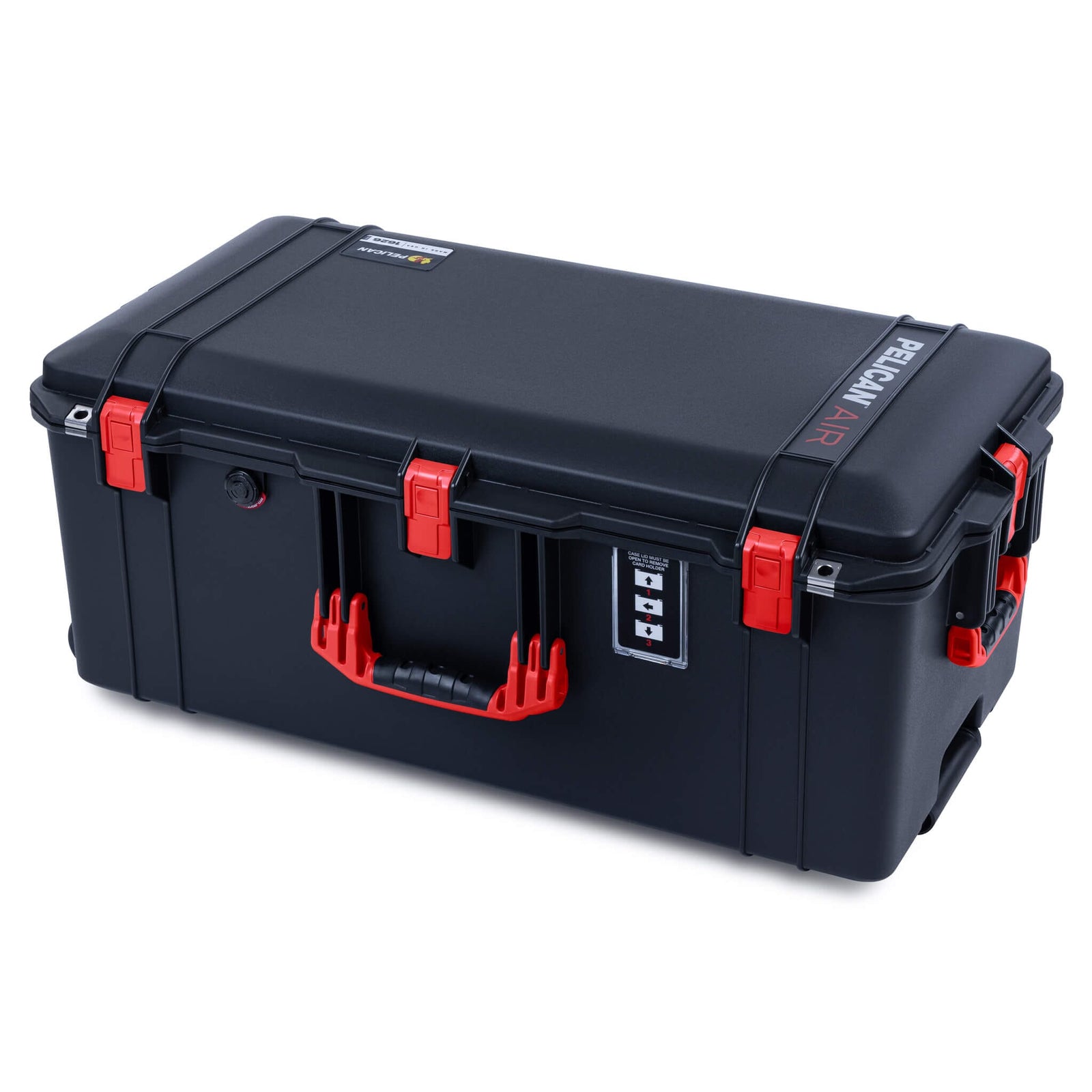 Pelican 1626 Air Case, Black with Red Handles & Latches ColorCase