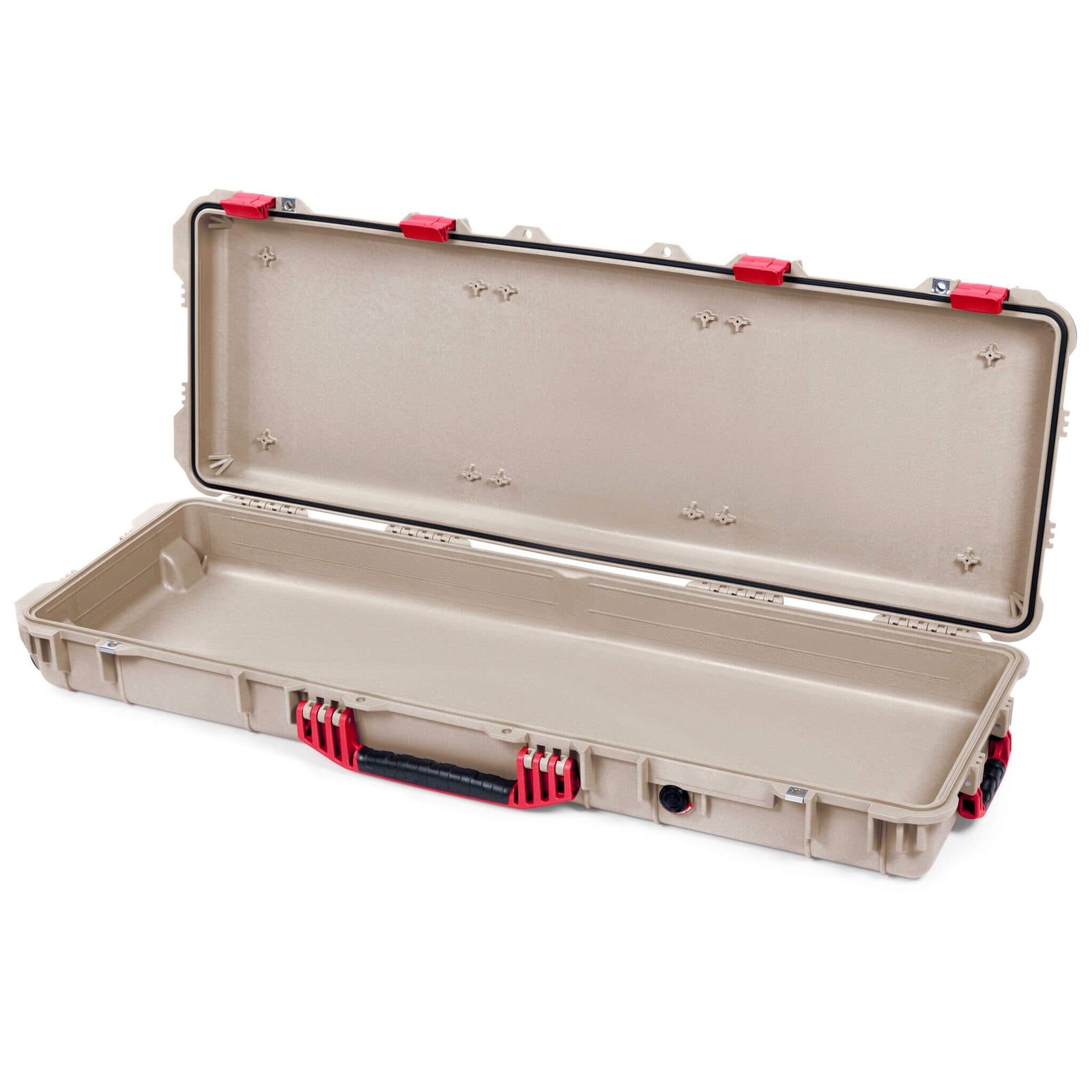 Pelican 1720 Protector Long Case, Desert Tan with Red Handles & Latches (Gen2) None (Case Only) ColorCase 017200-0000-310-320