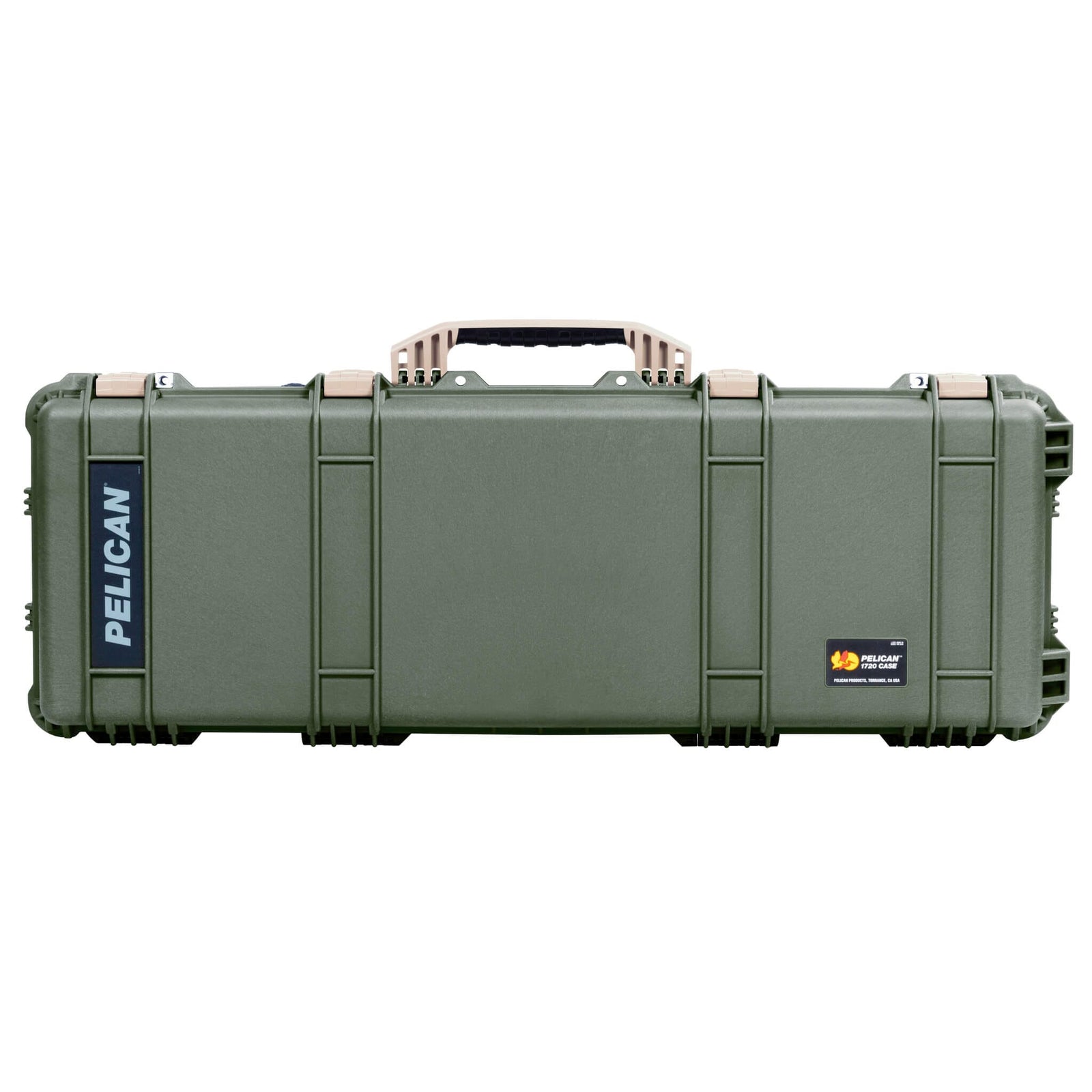 Pelican 1720 Protector Long Case, OD Green with Desert Tan Handles & Latches (Gen2) ColorCase
