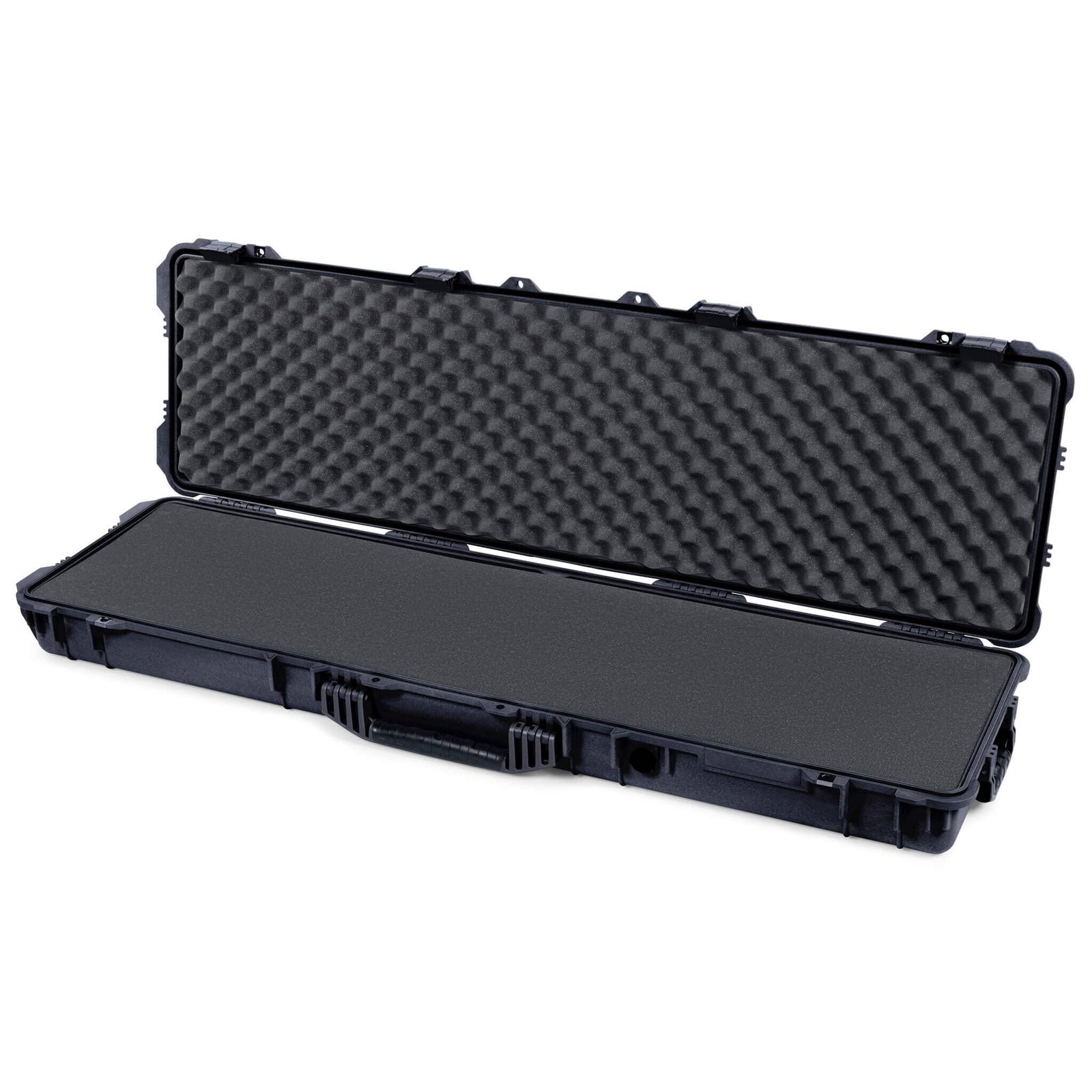 Pelican 1750 Protector Long Case, Black (Gen2) Solid Foam with Convoluted Lid Foam ColorCase 017500-0002-110-110