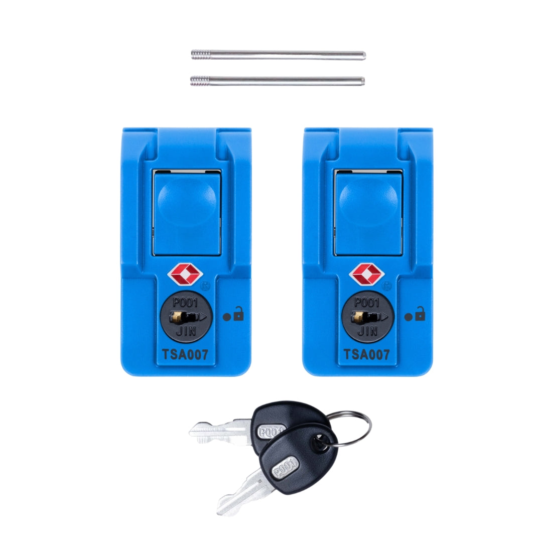 Pelican Air TSA Locking Latches, Blue, Push-Button (Set of 2 with Keys)