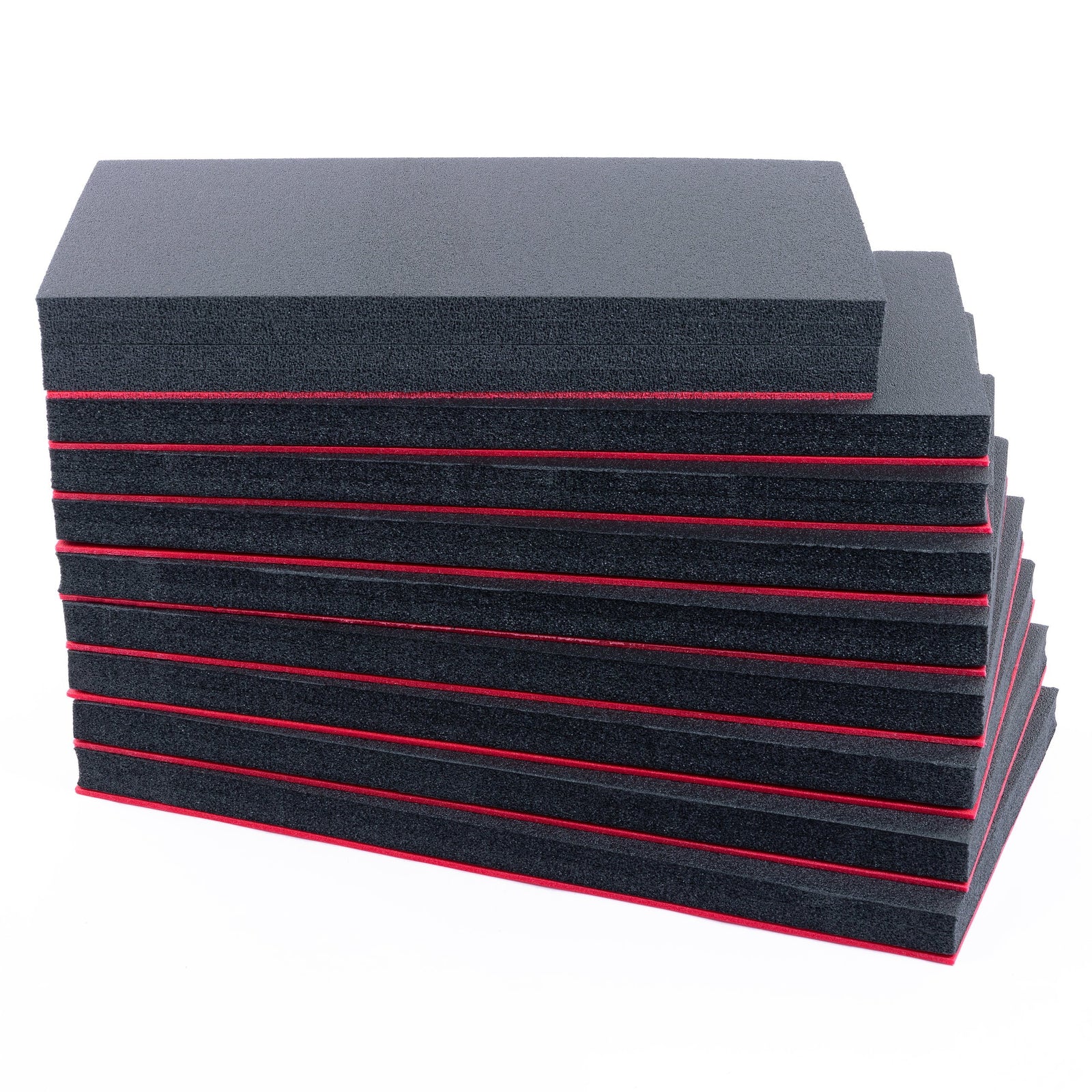 Pelican 0450 Gen1 Tool Foam Kit, 10 Black Foam Pieces, 9 Red Bottom Foam Pieces ColorCase