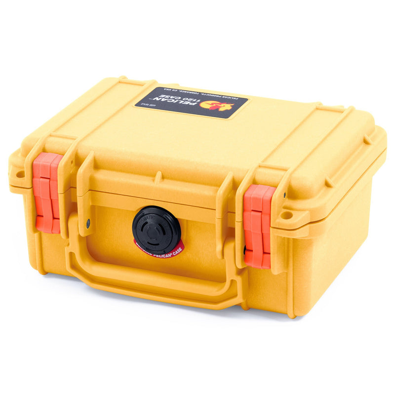 Pelican 1120 Case, Yellow with Orange Latches ColorCase 