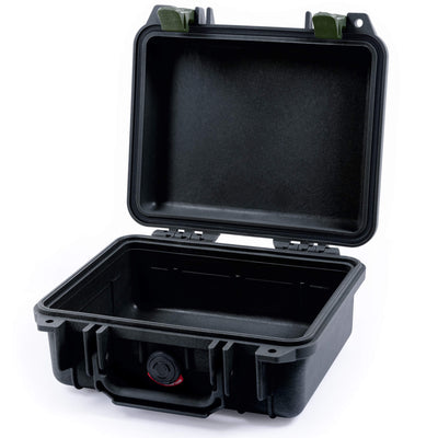 Pelican 1200 Case, Black with OD Green Latches