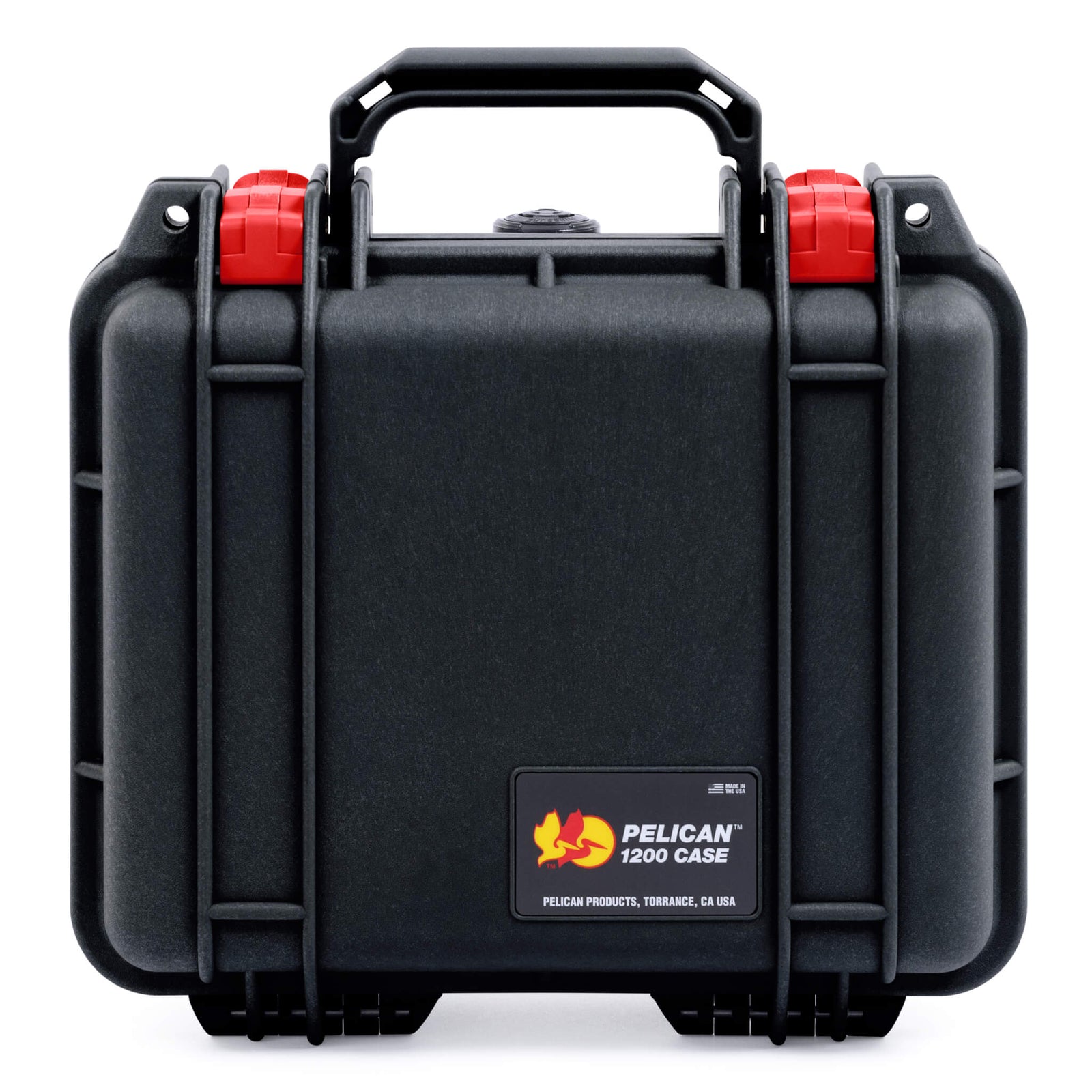 Pelican 1200 Case, Black with Red Latches ColorCase