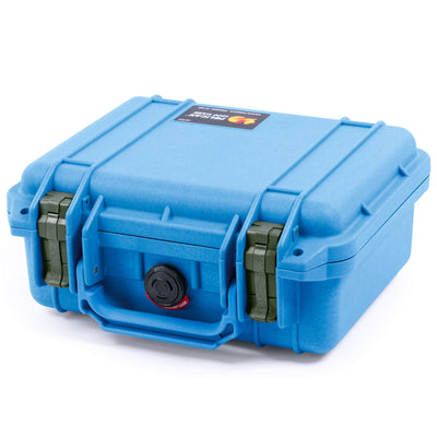 Pelican 1200 Case, Blue with OD Green Latches ColorCase