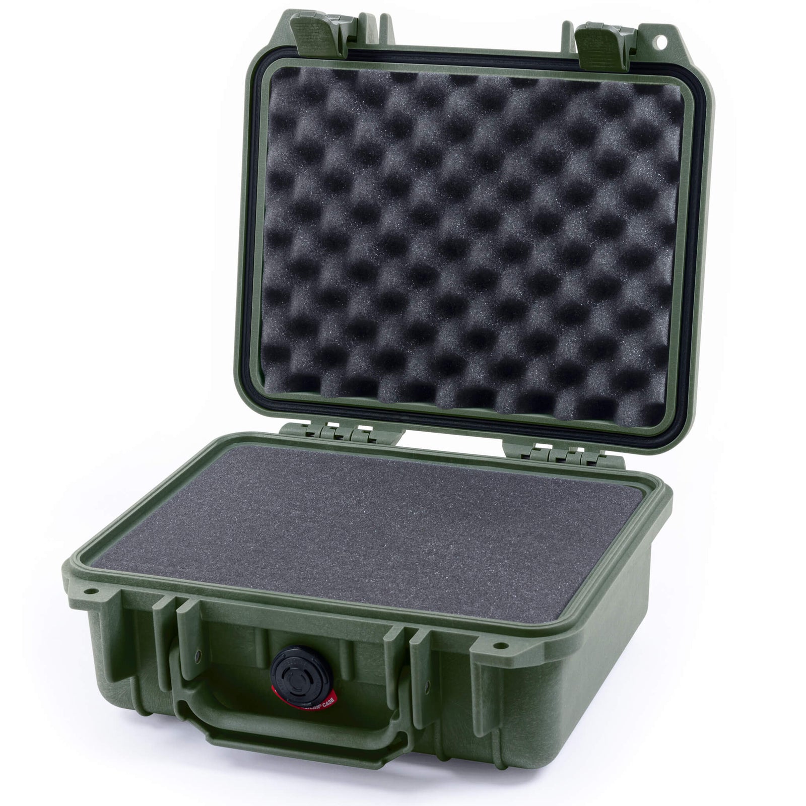 Pelican 1200 Case, OD Green Pick & Pluck Foam with Convolute Lid Foam ColorCase 012000-0001-130-130