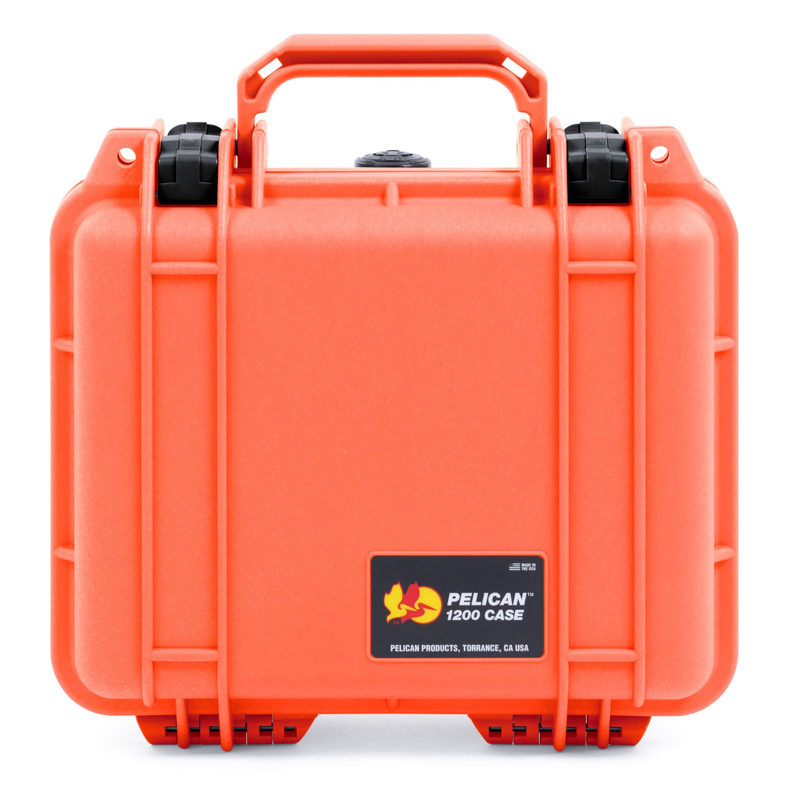 Pelican 1200 Case, Orange with Black Latches ColorCase