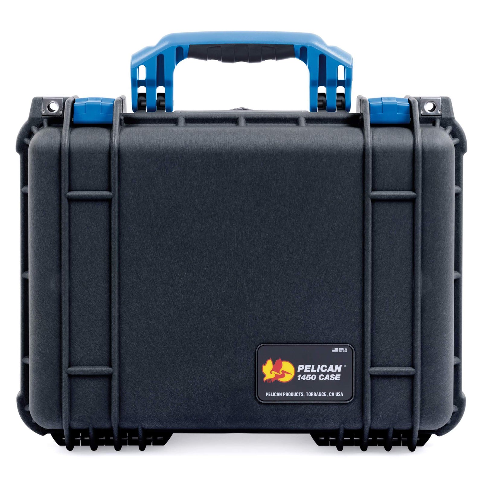 Pelican 1450 Case, Black with Blue Handle & Latches ColorCase