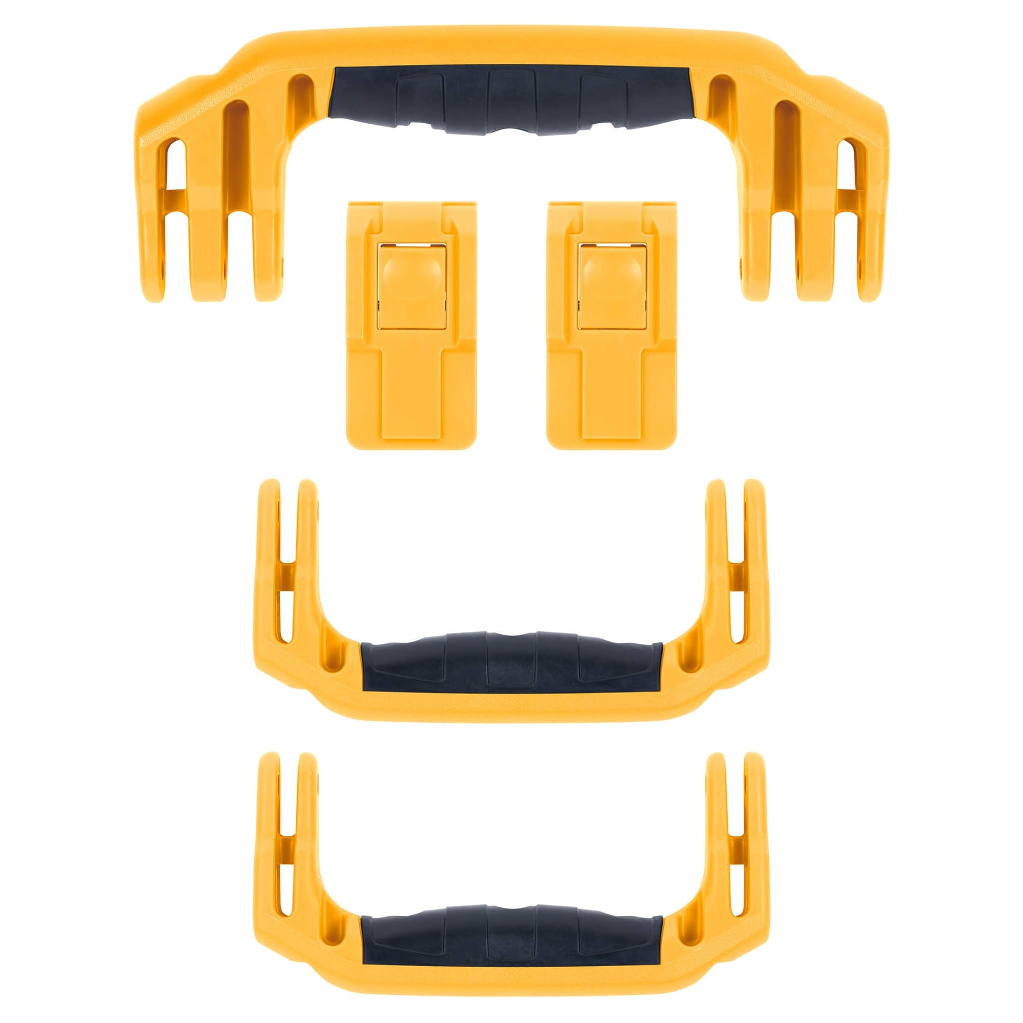 Pelican 1465 Air Replacement Handles & Latches, Yellow, Push-Button (Set of 3 Handles, 2 Latches) ColorCase 