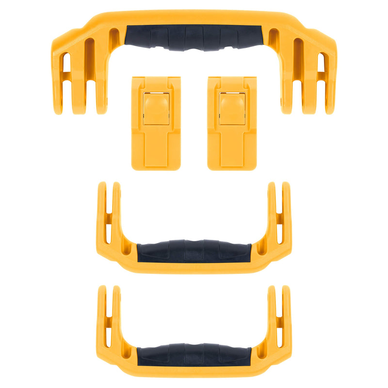 Pelican 1465 Air Replacement Handles & Latches, Yellow, Push-Button (Set of 3 Handles, 2 Latches) ColorCase 