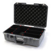 Pelican 1485 Air Case, Silver with Black Latches TrekPak Divider System with Convolute Lid Foam ColorCase 014850-0020-180-110