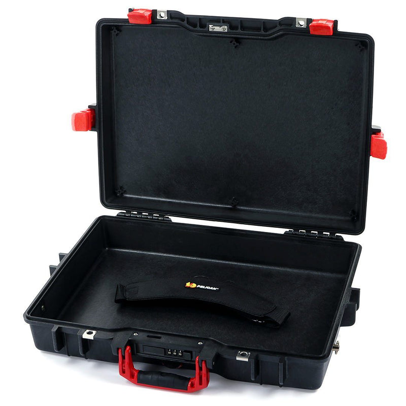 Pelican 1495 Case, Black with Red Handle & Latches ColorCase 
