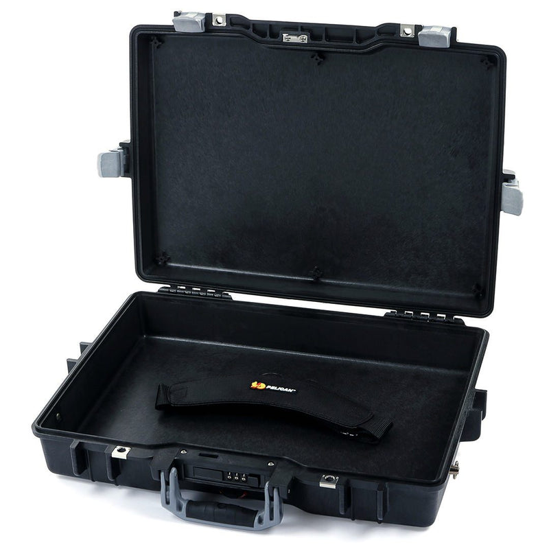 Pelican 1495 Case, Black with Silver Handle & Latches ColorCase 