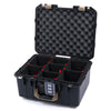 Pelican 1507 Air Case, Black with Desert Tan Handle & Latches TrekPak Divider System with Convolute Lid Foam ColorCase 015070-0020-110-310