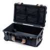 Pelican 1510 Case, Black with Desert Tan Handles & Latches Mesh Lid Organizer Only ColorCase 015100-0100-110-310