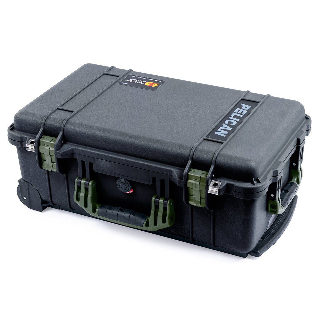 Pelican 1510 Case, Black with OD Green Handles & Latches ColorCase 