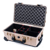 Pelican 1510 Case, Desert Tan with Black Handles & Latches TrekPak Divider System with Convolute Lid Foam ColorCase 015100-0020-310-110