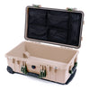 Pelican 1510 Case, Desert Tan with OD Green Handles & Latches Mesh Lid Organizer Only ColorCase 015100-0100-310-130