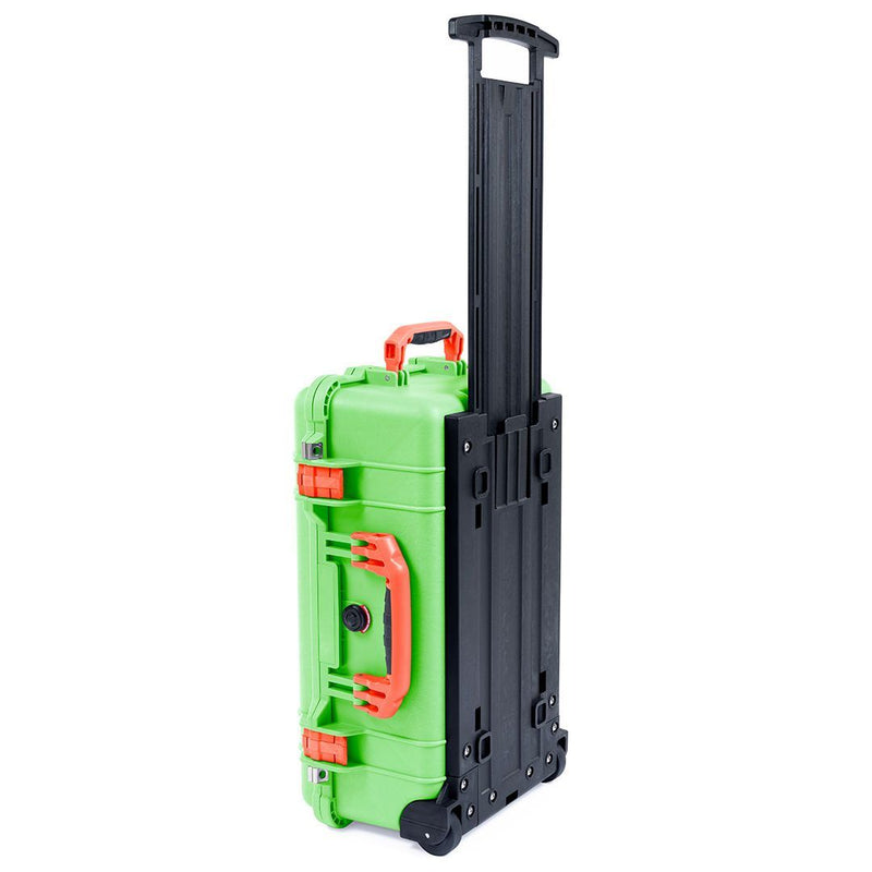 Pelican 1510 Case, Lime Green with Orange Handles & Latches ColorCase 