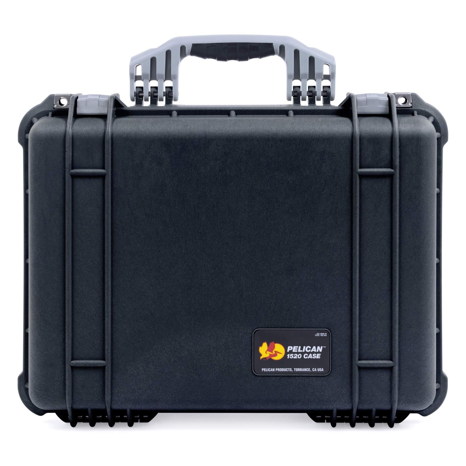 Pelican 1520 Case, Black with Silver Handle & Latches ColorCase