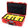 Pelican 1525 Air Case, Orange with Desert Tan Handle & Latches Yellow Padded Microfiber Dividers with Laptop Computer Pouch ColorCase 015250-0210-150-310
