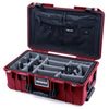 Pelican 1535 Air Case, Oxblood with Black Handles & Push-Button Latches Gray Padded Microfiber Dividers with Combo-Pouch Lid Organizer ColorCase 015350-0370-510-110-510