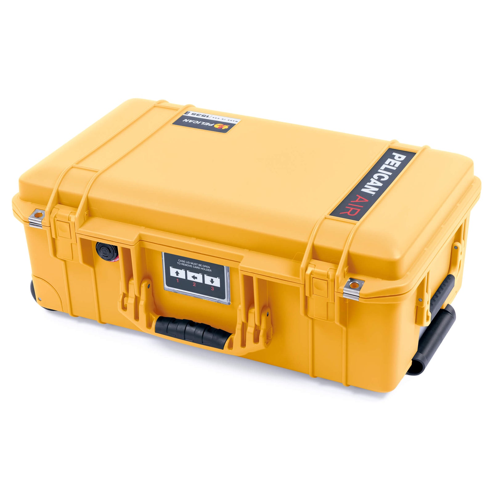 Pelican 1535 Air Case, Yellow, Push-Button Latches ColorCase