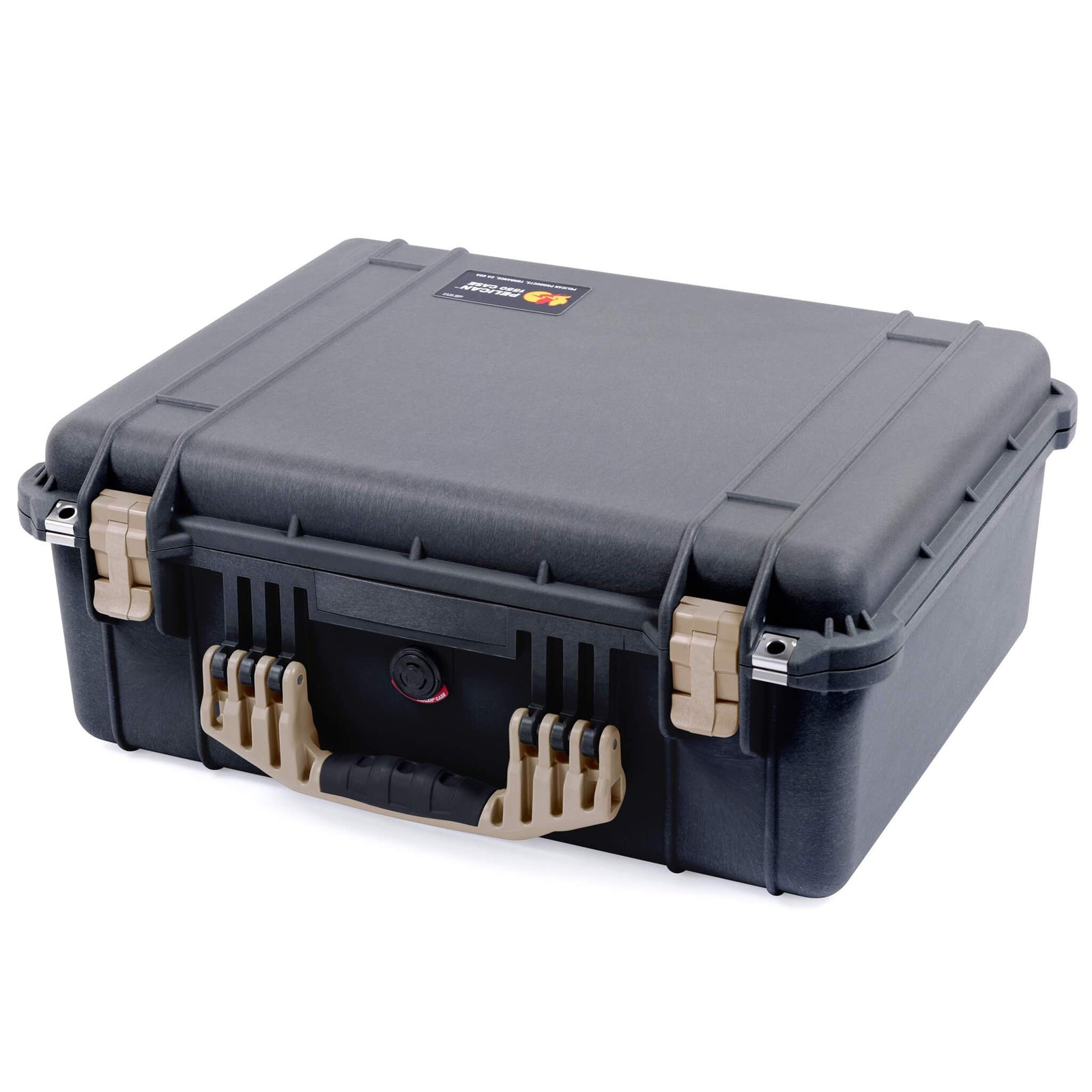 Pelican 1550 Case, Black with Desert Tan Handle & Latches ColorCase