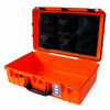 Pelican 1555 Air Case, Orange with Black Handle & Latches Mesh Lid Organizer Only ColorCase 015550-0100-150-110