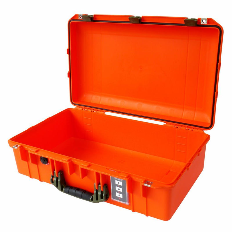 Pelican 1555 Air Case, Orange with OD Green Handle & Latches ColorCase 